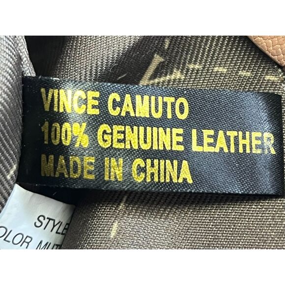 Vince Camuto Pink Gray Ayla Pebbled Leather Crossbody Satchel Purse - Picture 9 of 9